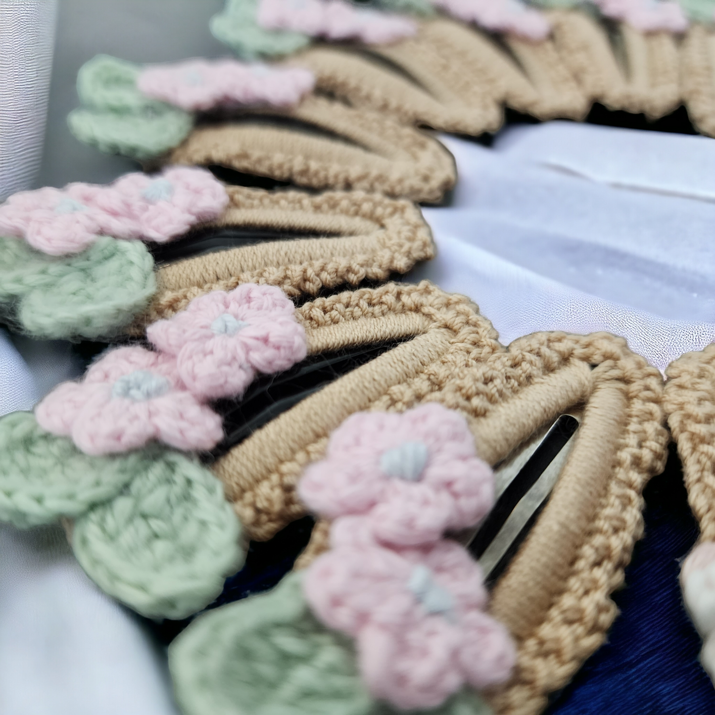 Handcrafted crochet clip