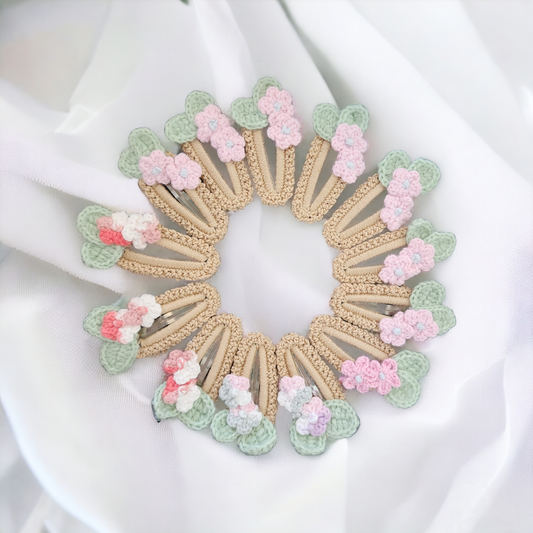 Handcrafted crochet clip